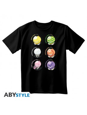 T-shirt noir unisexe avec émotions d'Assassination Classroom