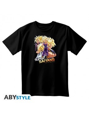 T-shirt unisexe noir Dragon Ball avec Super Saiyans