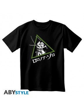 T-shirt noir avec Roronoa Zoro de One Piece