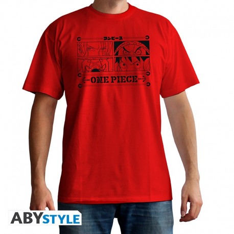 T-shirt unisexe rouge avec design de One Piece 4 Empereurs