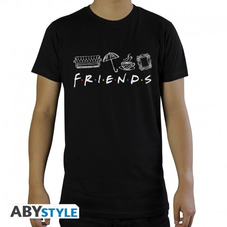 T-shirt noir Friends avec logo
