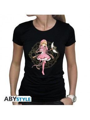 T-shirt femme noir avec Sakura de Cardcaptor