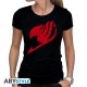 T-shirt noir femme avec emblème rouge Fairy Tail