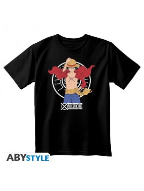 T-shirt noir unisexe One Piece avec Luffy