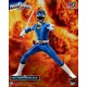Figura Power Rangers Turbo Ranger Azul com acessórios