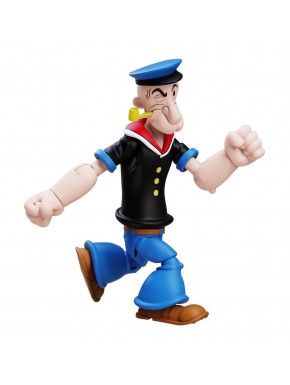 Figurine articulée de Popeye avec chemise noire et accessoires