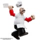 Figura articulada Rough House de Popeye com acessórios.