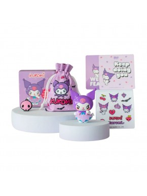 Minifigura Kuromi de 6 cm e acessórios Hello Kitty