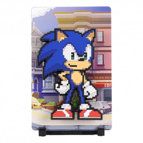 Figura magnética Sonic 11 cm da FiGGYZ em pixel art