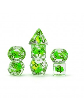 Set de 7 dados poliédricos Dragon Storm Green