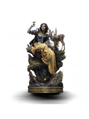 Estátua de Branca de Neve 28 cm com cervo da Iron Studios