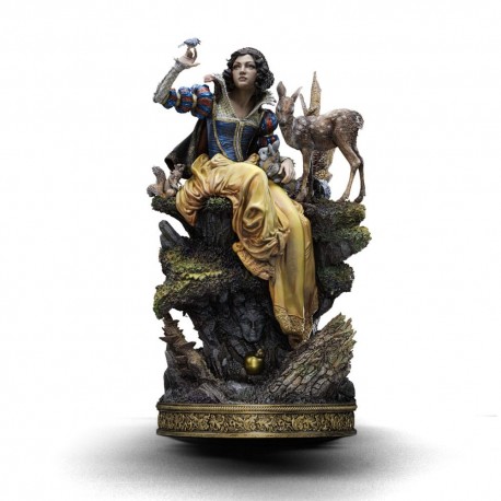 Estátua de Branca de Neve 28 cm com cervo da Iron Studios