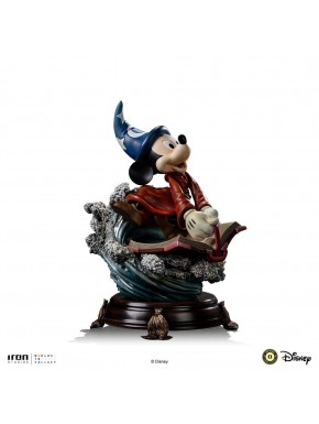 Estátua do Feiticeiro Mickey da Disney com chapéu azul, 28 cm