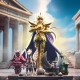 Estátua Aries Mu Deluxe de Saint Seiya, 27 cm