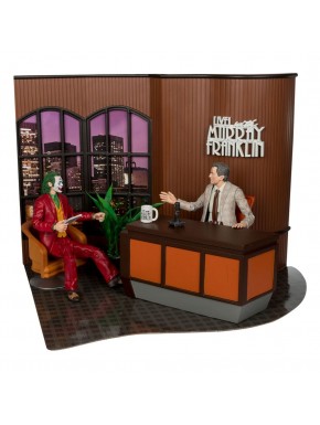 Figura do Joker no cenário de programa de TV