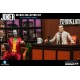 Figura do Joker no cenário de programa de TV