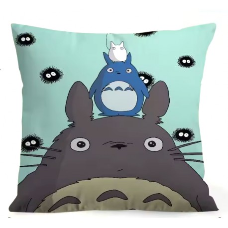 Housse de coussin Mon voisin Totoro 30x30cm avec design double face