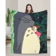 Couverture de sieste avec Totoro et Mei