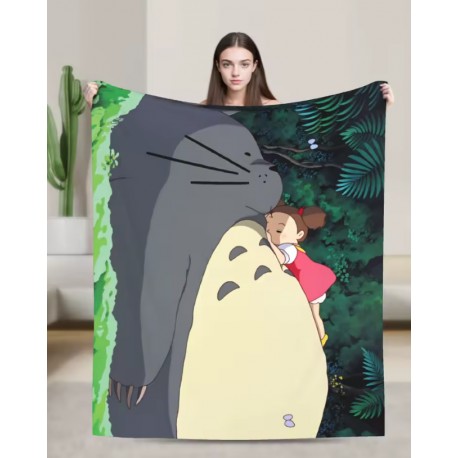 Couverture de sieste avec Totoro et Mei