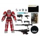 Figura articulada Nuka Cola T-60 de Fallout 76 em vermelho e prata