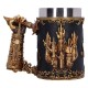 Jarra decorativa Assassin's Creed con detalles dorados