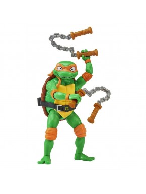 Figura Michelangelo TMNT Mutant Mayhem com nunchaku