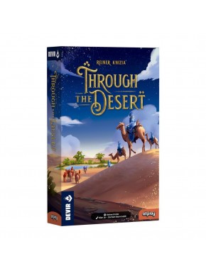 Caja y tablero del juego de mesa Through the Desert