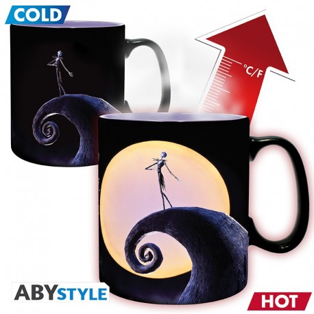 Mug thermoréactif avec Jack Skellington et lune