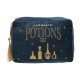 Necessaire azul Poções Harry Potter com detalhes dourados