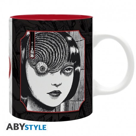 Taza de cerámica con diseño de espiral de Uzumaki