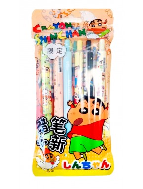Ensemble de stylos avec motif Shin Chan