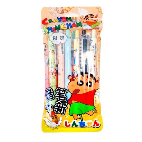 Ensemble de stylos avec motif Shin Chan