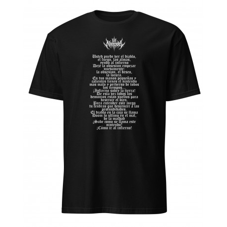 Camiseta negra Los Nintendos estilo death metal