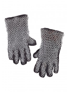 Guantes de cota de malla y cuero de Battle-Merchant