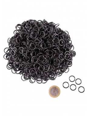 Anneaux acier noirs 9 mm avec outil