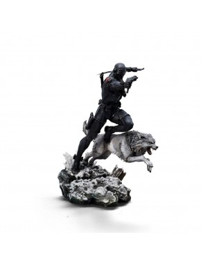 Statue Snake Eyes de GI Joe avec loup, Iron Studios
