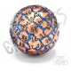 Dado D100 Hextech Orb de Metal con diseño azul y cobre