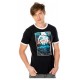 T-shirt noir avec design de Pennywise de Stephen King's It