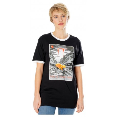 T-shirt noir design vintage IT