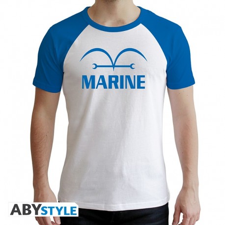 T-shirt homme One Piece Marine bleu et blanc