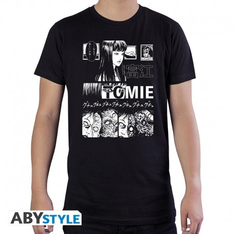 T-shirt noir Junji Ito Tomie pour homme