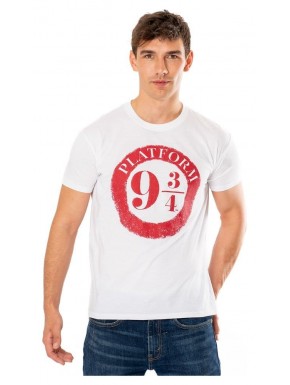 T-shirt blanc Harry Potter avec design plateforme 9 3/4
