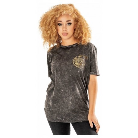 T-Shirt Harry Potter Serpentard Acid Wash avec design décontracté