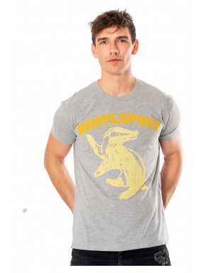 T-shirt gris Hufflepuff Harry Potter
