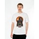 T-shirt blanc avec design anime de Batman
