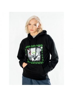 Sweat noir à capuche avec design The Joker de DC Comics