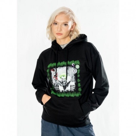Sweat noir à capuche avec design The Joker de DC Comics