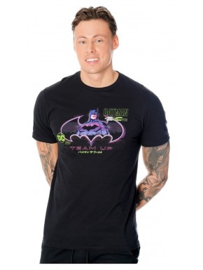 T-Shirt noir Batman Anime Matrix Grid