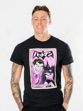 T-shirt noir DC Comics Joker style anime