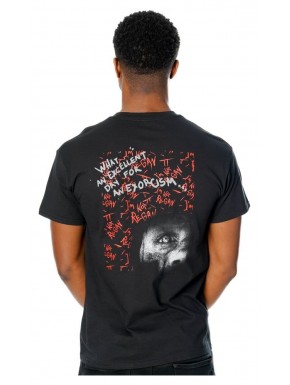 T-shirt noir Exorciste avec design graphique
